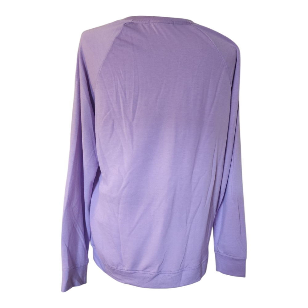 Isaac Mizrahi Lavender "Fabulous" Crewneck Sweatshirt - Picture 5 of 10